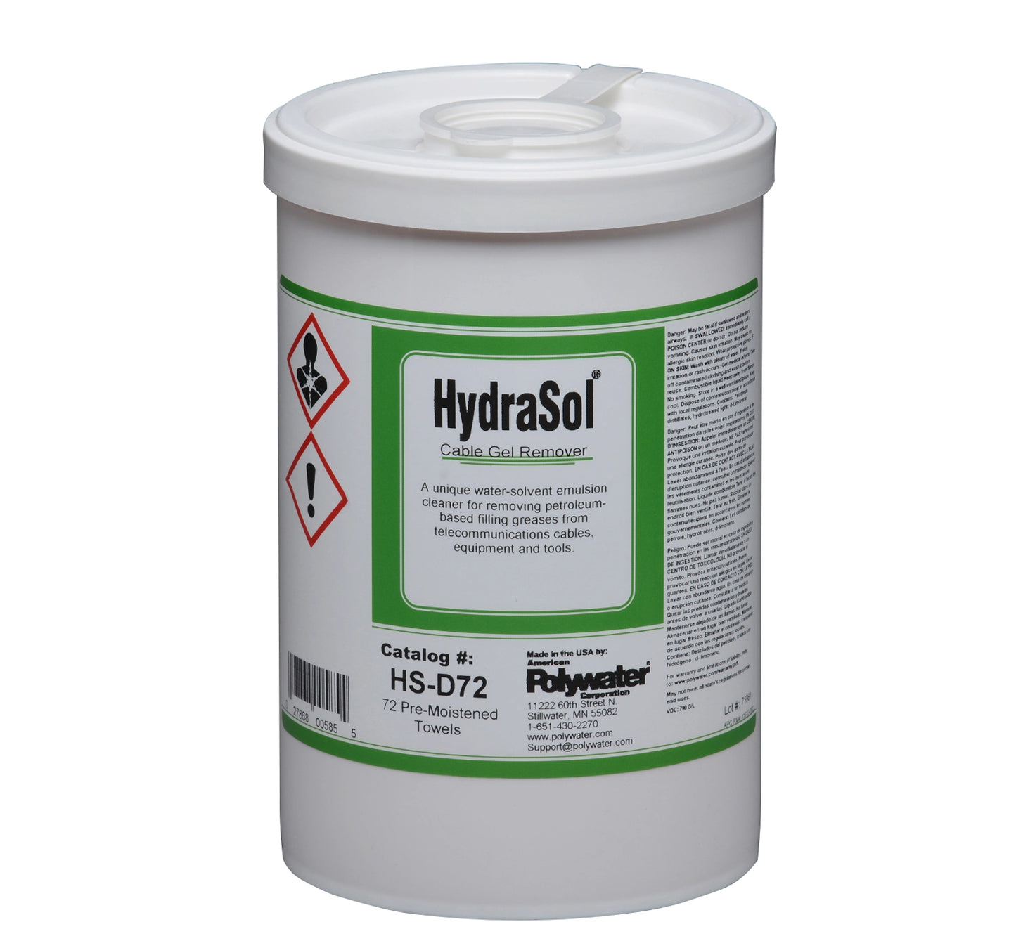 Polywater® HydraSol® Cable Gel Remover, SPLICE PREPARATION CLEANERS