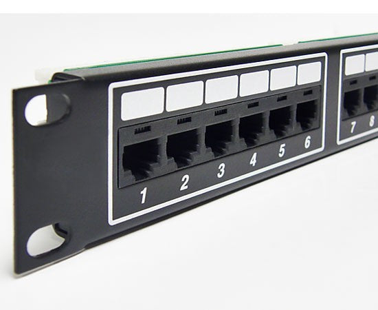 24 Port Telco Patch Panel, 6P2C RJ-11, 1U Rack Mount, Voice Grade CAT3, Male Telco