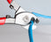 Copper COAX & Network Cable Cutter - Tool in use on blue cable - Primus Cable