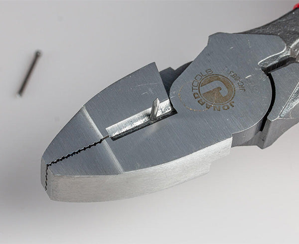 Lineman's Side Cut Pliers - Pliers cutting nail with ease - Primus Cable