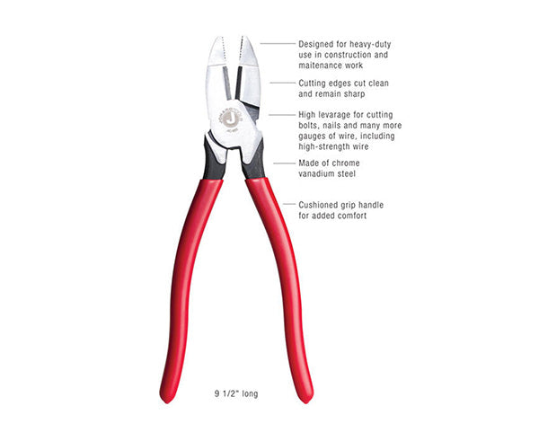 Lineman's Side Cut Pliers - Specifications list - Primus Cable
