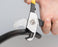 ¾" COAX Cable Cutter - Close up of cutter width around cable - Primus Cable Tools