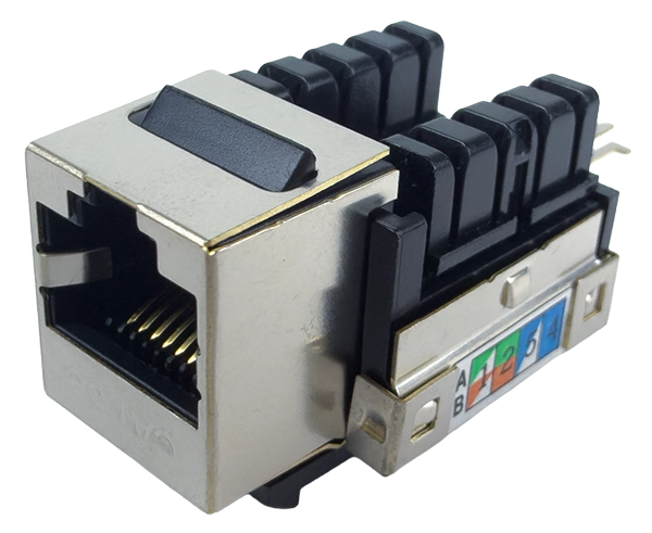 CAT5E RJ45 Shielded Keystone Jack, U-Style