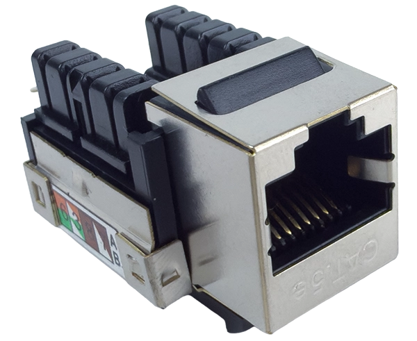 CAT5E RJ45 Shielded Keystone Jack, U-Style