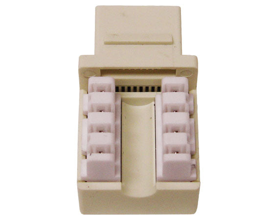 CAT6 RJ45 Punch Down Keystone Jack, Unshielded, U-Style, Almond