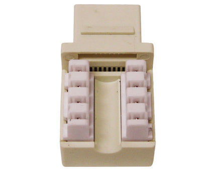 CAT6 RJ45 Punch Down Keystone Jack, Unshielded, U-Style, Almond
