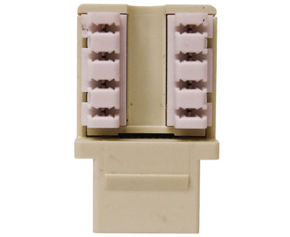 CAT6 RJ45 Punch Down Keystone Jack, Unshielded, U-Style, Almond
