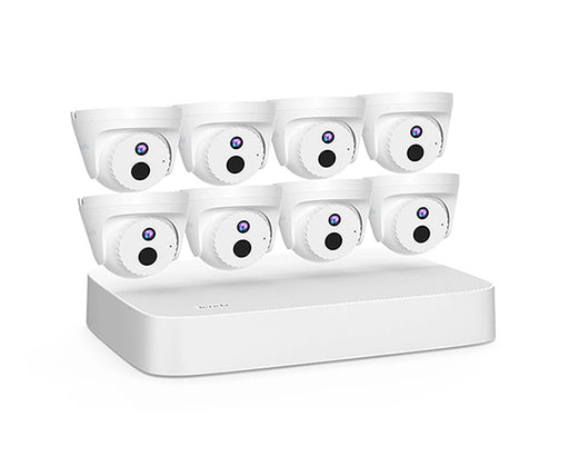 1 PoE NVR and 8 PoE conch security cameras