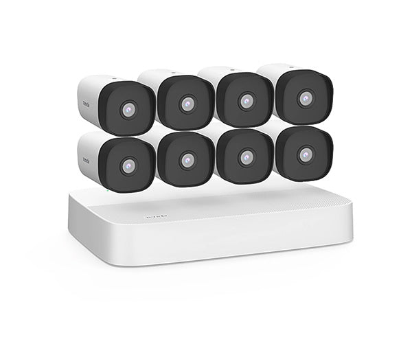 1 PoE NVR and 8 PoE bullet security cameras