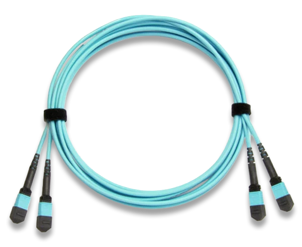 MTP Trunk Cable, Multimode OM3 10 Gig, 24 Fiber, 50/125, Plenum Rated