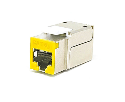 Shielded CAT6A Keystone Jack, Silver