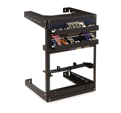 Network Rack,8U 18" Deep Open Frame Wall Rack
