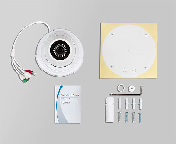 5MP Security Camera, High Definition Fixed Lens IR Eyeball Camera with accessories