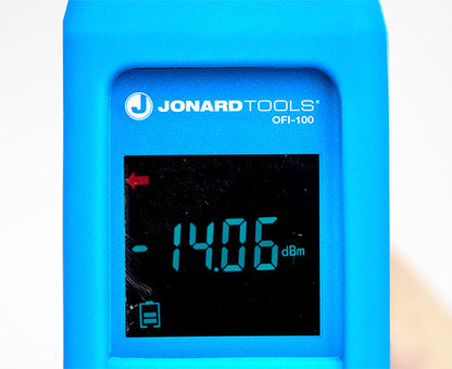 Advanced Optical Fiber Identifier w/ Power Meter & VFL - Monitor screen close up - Primus Cable