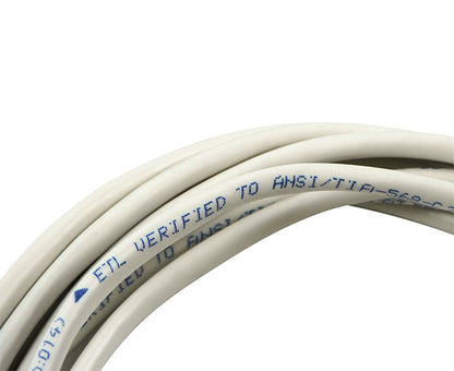 CAT5E Ethernet Patch Cable Shielded, Snagless Molded Boot, RJ45 - RJ45, White, 50FT