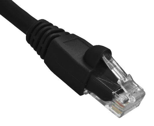 CAT6A 10G Ethernet Patch Cable, Snagless Molded Boot, RJ45 - RJ45 - Black