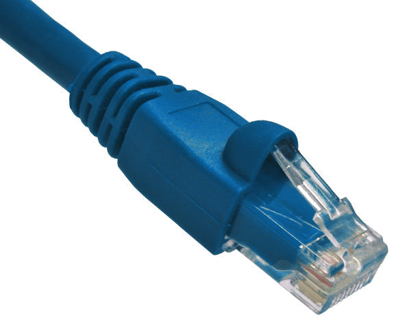 CAT6A 10G Ethernet Patch Cable, Snagless Molded Boot, RJ45 - RJ45 - Blue