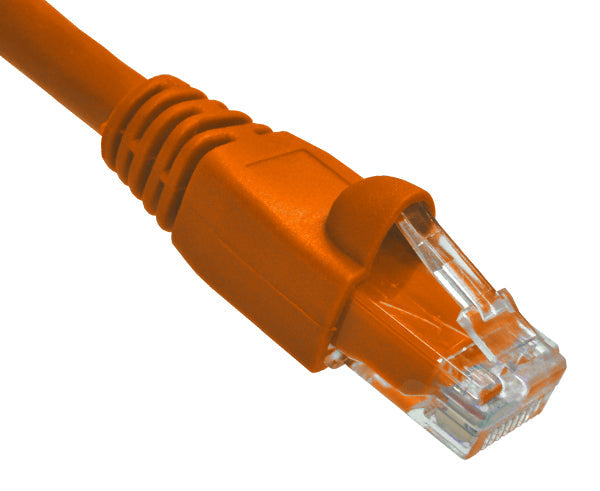 CAT6A 10G Ethernet Patch Cable, Snagless Molded Boot, RJ45 - RJ45 - Orange