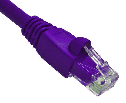 CAT6A 10G Ethernet Patch Cable, Snagless Molded Boot, RJ45 - RJ45 - Purple