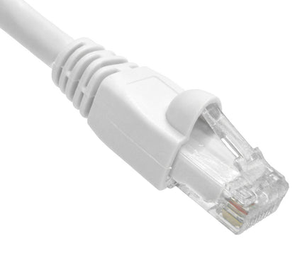 CAT6A 10G Ethernet Patch Cable, Snagless Molded Boot, RJ45 - RJ45 - White