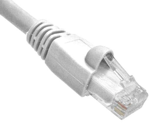 CAT6A 10G Ethernet Patch Cable, Snagless Molded Boot, RJ45 - RJ45 - White
