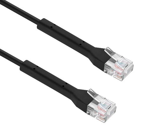 CAT6A Bendable Ethernet Patch Cable, UTP, 28AWG, Flex-Boot, 10G, RJ45 - RJ45, 0.5ft
