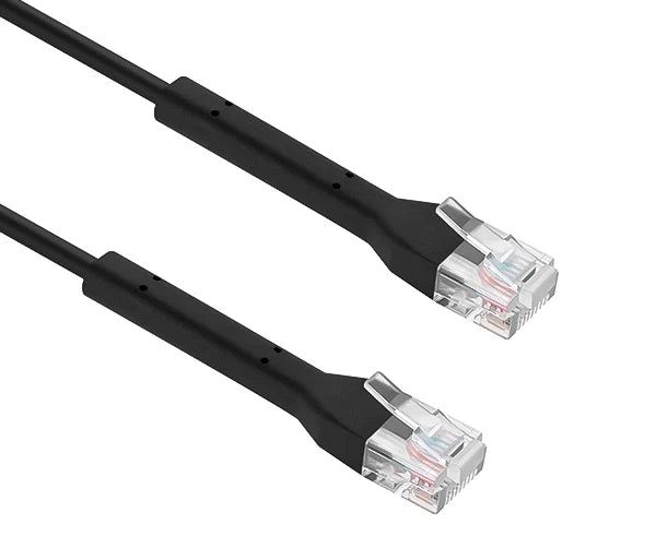 CAT6A Bendable Patch Cable, Flex-Boot, 28AWG, 10G - Black