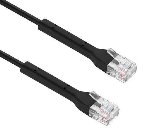 CAT6A Bendable Patch Cable, Flex-Boot, 28AWG, 10G - Black