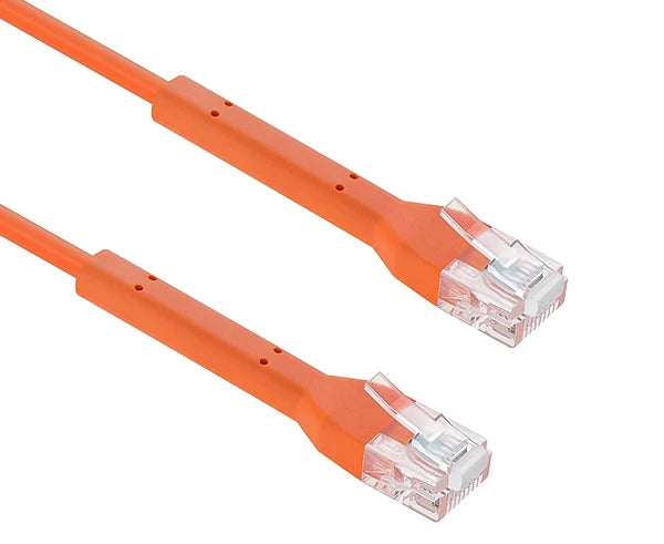 CAT6A Bendable Patch Cable, Flex-Boot, 28AWG, 10G - Orange