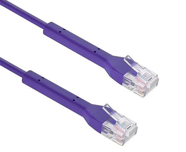 CAT6A Bendable Patch Cable, Flex-Boot, 28AWG, 10G - Purple