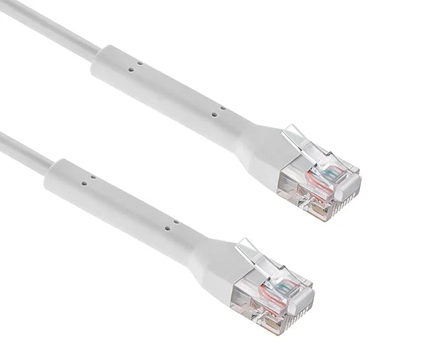 CAT6A Bendable Patch Cable, Flex-Boot, 28AWG, 10G - White