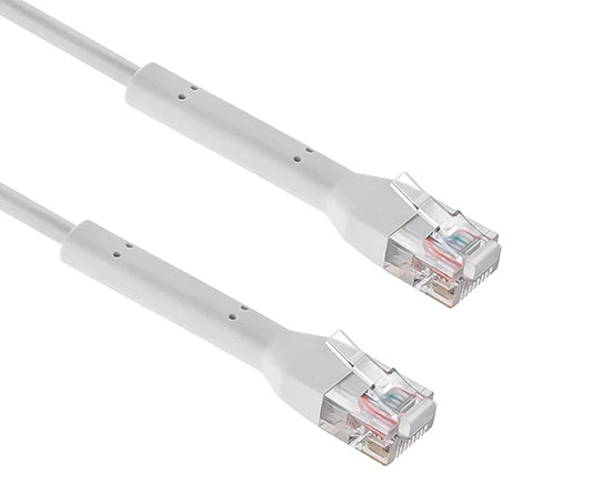 CAT6A Bendable Patch Cable, Flex-Boot, 28AWG, 10G - White