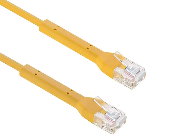 CAT6A Bendable Patch Cable, Flex-Boot, 28AWG, 10G - Yellow