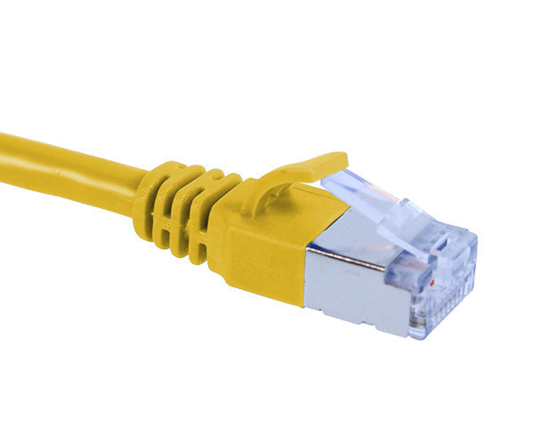 CAT6A Ethernet Patch Cable, Shielded, Slim6AS Series Snagless Boot, U/FTP, RJ45 - RJ45 - 6ft - Yellow