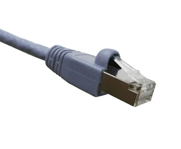 CAT6A 10G Ethernet Patch Cable, Shielded, Snagless Molded Boot, RJ45 - RJ45 - Gray
