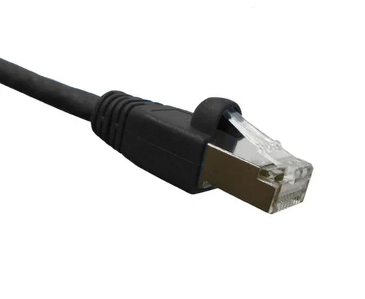 CAT6A 10G Ethernet Patch Cable, Shielded, Snagless Molded Boot, RJ45 - RJ45 - Black