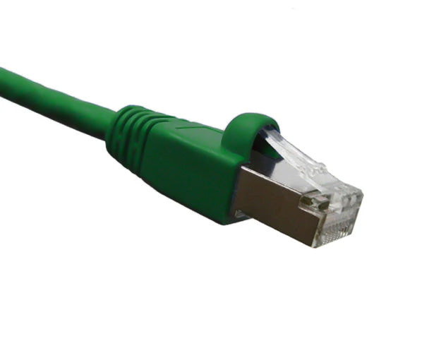 CAT6A 10G Ethernet Patch Cable, Shielded, Snagless Molded Boot, RJ45 - RJ45 - Green