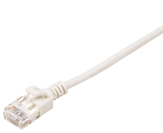 CAT6 Ethernet Patch Cable, Slim, Snagless Molded Boot - White