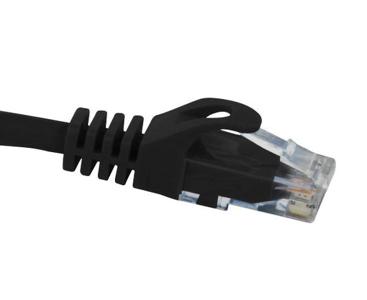 CAT6 Ethernet Patch Cable, Snagless Molded Boot, RJ45 - RJ45, Black