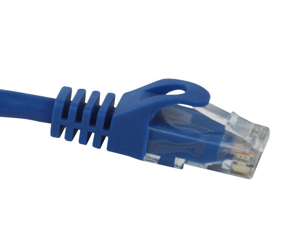 CAT6 Ethernet Patch Cable, Snagless Molded Boot, RJ45 - RJ45, Blue