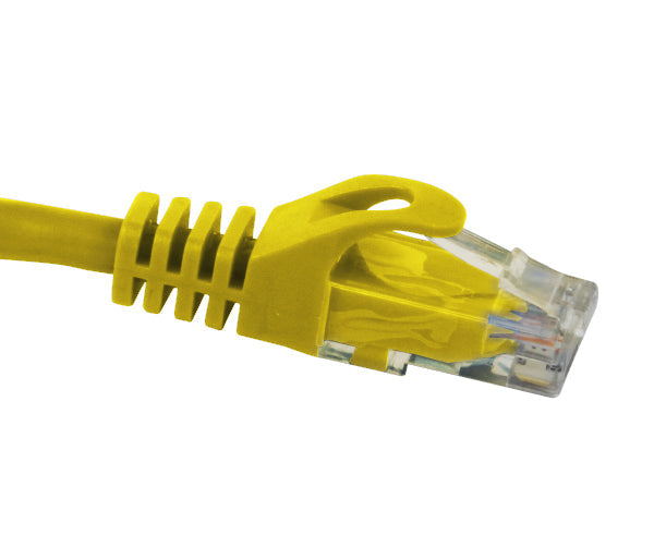 CAT6 Ethernet Patch Cable, Snagless Molded Boot, RJ45 - RJ45, Yellow