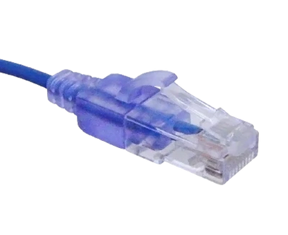 CAT6 Ethernet Patch Cable, Slim, Snagless Molded Boot, 30 AWG, RJ45 - RJ45