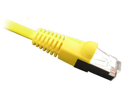 CAT6 Ethernet Patch Cable Shielded, Snagless Molded Boot RJ45-RJ45 - Yellow