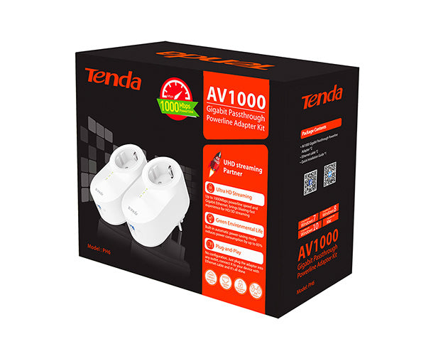 AV1000 Gigabit Passthrough Powerline Adapter Kit