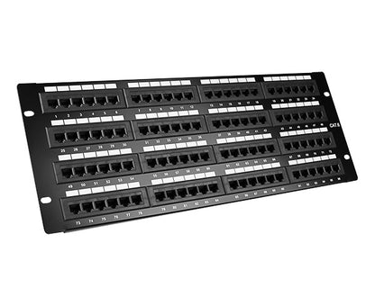CAT6 Patch Panel - 96 Port, Rackmount, 4U, 110-IDC,19"(W)x7"(H)x1¾"(D), (UL)