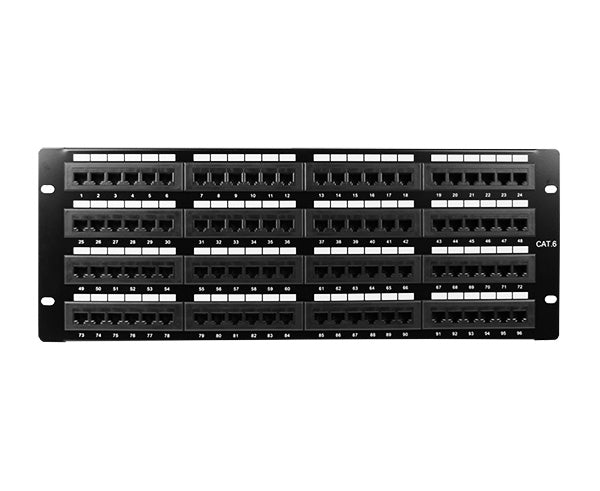 CAT6 Patch Panel - 96 Port, Rackmount, 4U, 110-IDC,19"(W)x7"(H)x1¾"(D), (UL)