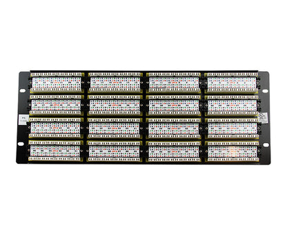 CAT6 Patch Panel - 96 Port, Rackmount, 4U, 110-IDC,19"(W)x7"(H)x1¾"(D), (UL)