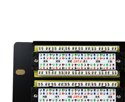CAT6 Patch Panel - 96 Port, Rackmount, 4U, 110-IDC,19"(W)x7"(H)x1¾"(D), (UL)