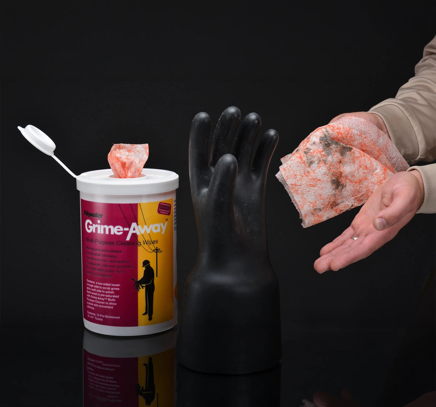 Polywater® Grime-Away™ Cleaning Wipes, TOOL AND HAND CLEANER