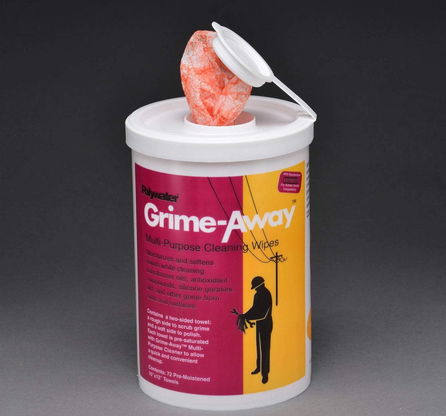 Polywater® Grime-Away™ Cleaning Wipes, TOOL AND HAND CLEANER
